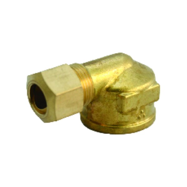 Jmf 3/8 in. Compression X 1/2 in. D FPT Brass 90 Degree Elbow 4503769 - main
